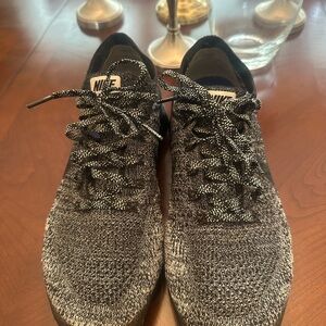 Nike Black and Gray Knit Sneakers with Sock-Like Fit